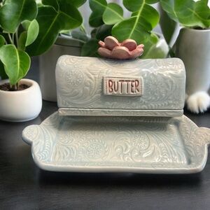Shabby Chic butter dish.